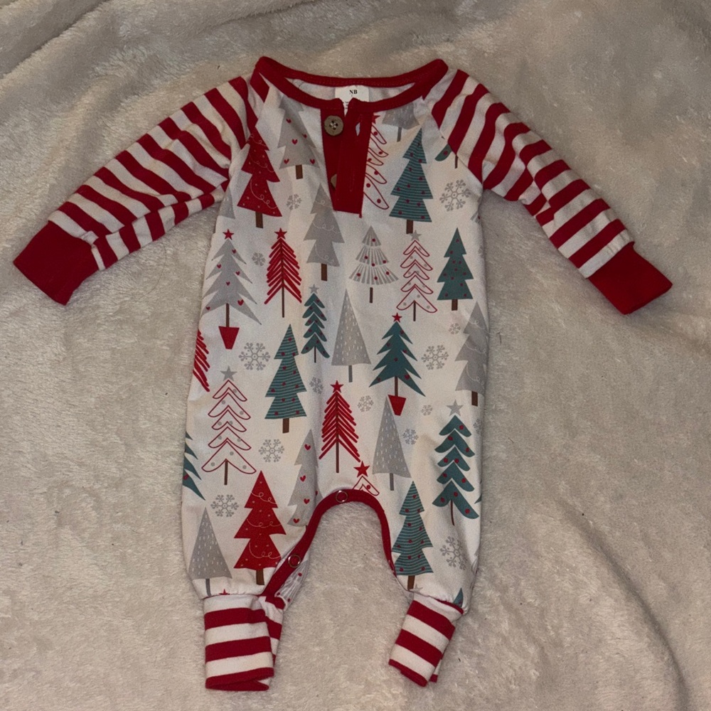 Festive Red and White Kids One Piece